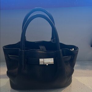 Elegant Black Leather Handbag